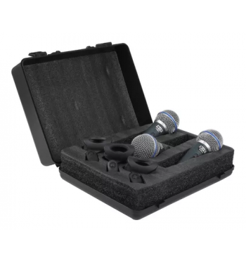 imagem de KIT MICROFONE DINAMICO DE METAL 3 PCS PRO BTM-58A COM MALETA