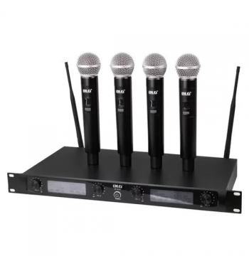 imagem de MICROFONE BLG UF 4000 SEM FIO 4 MICROFONES UHF PRETO